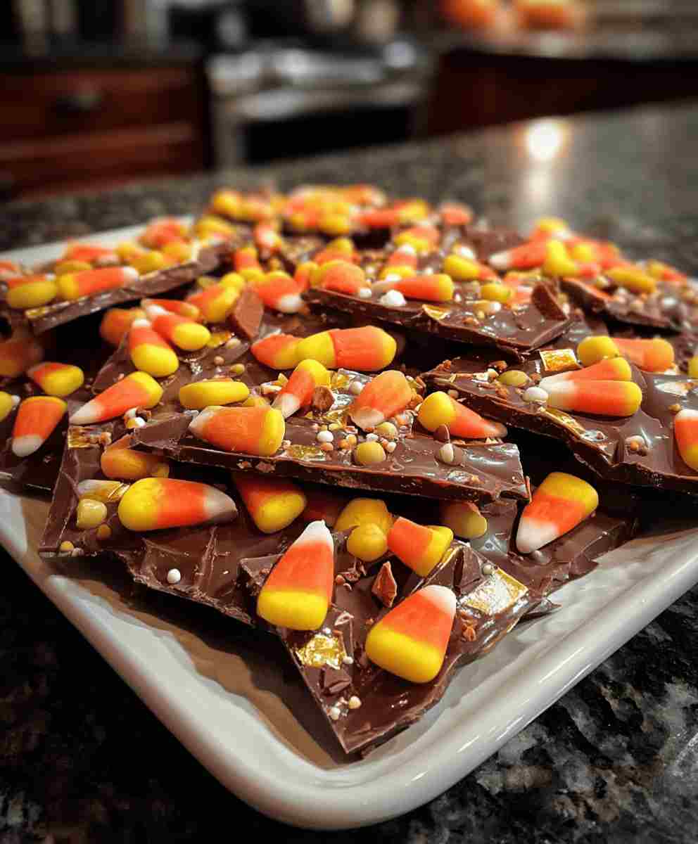 Candy Corn Chocolate Bark