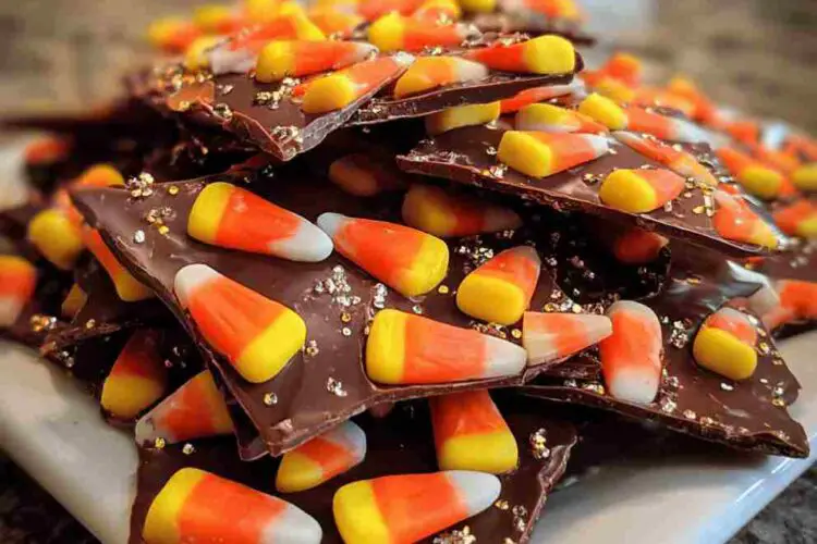 Candy Corn Chocolate Bark