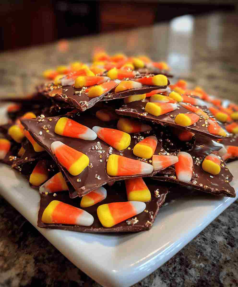 Candy Corn Chocolate Bark
