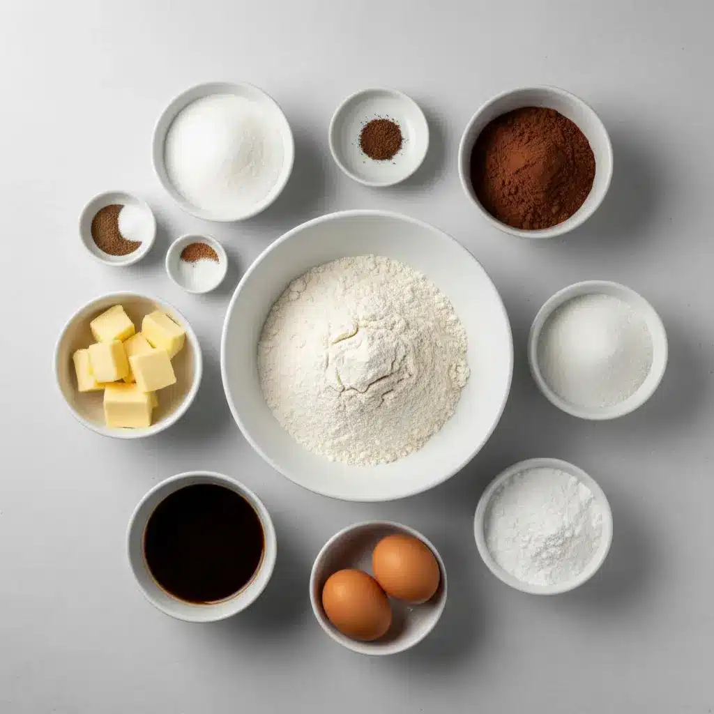 Chocolate Coffee Cream Cupcakes ingredients