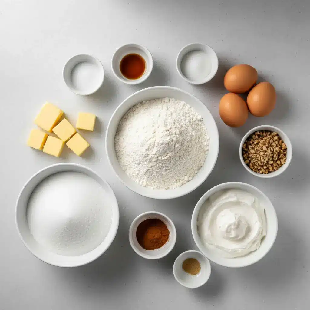 Cinnamon Swirl Bundt Cake ingredients