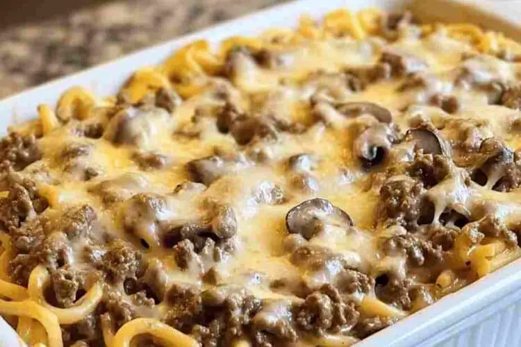 Creamy Beef Tetrazzini Casserole Hearty Family Dinner