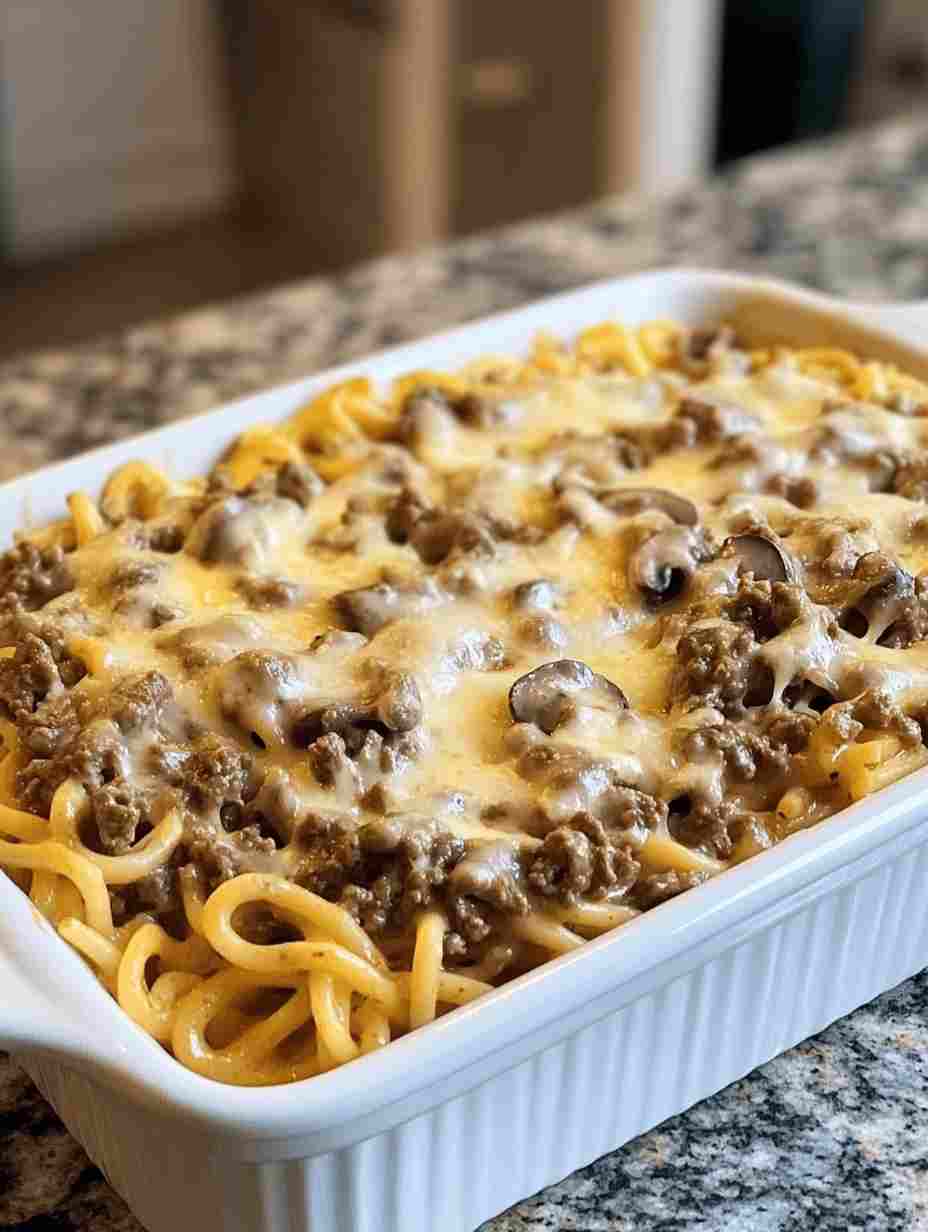 Creamy Beef Tetrazzini Casserole Hearty Family Dinner