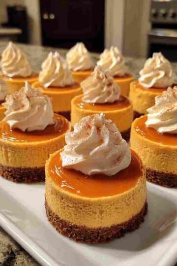Easy Mini Pumpkin Cheesecakes