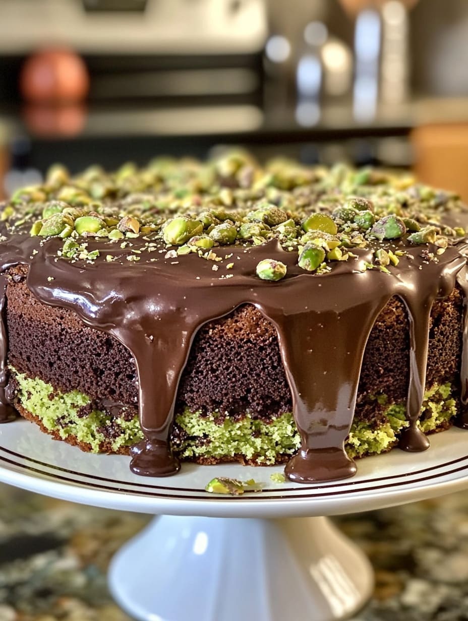 Flourless Pistachio Cake with Chocolate