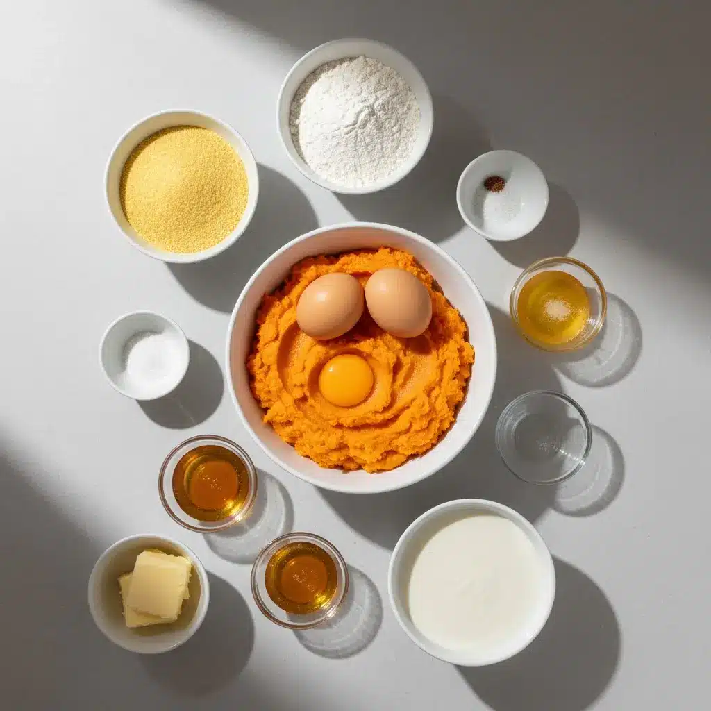 Honey Butter Sweet Potato Cornbread Recipe ingredients