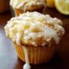Lemon Crumb Muffins with Lemon Glaze