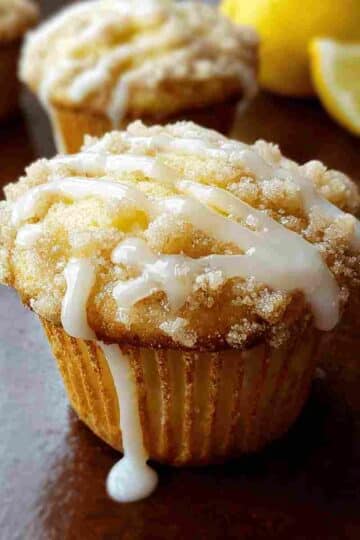 Lemon Crumb Muffins with Lemon Glaze