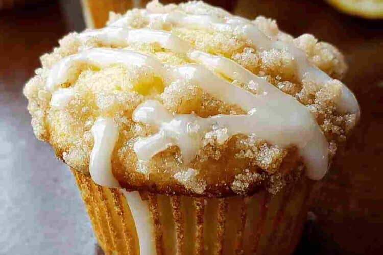 Lemon Crumb Muffins with Lemon Glaze