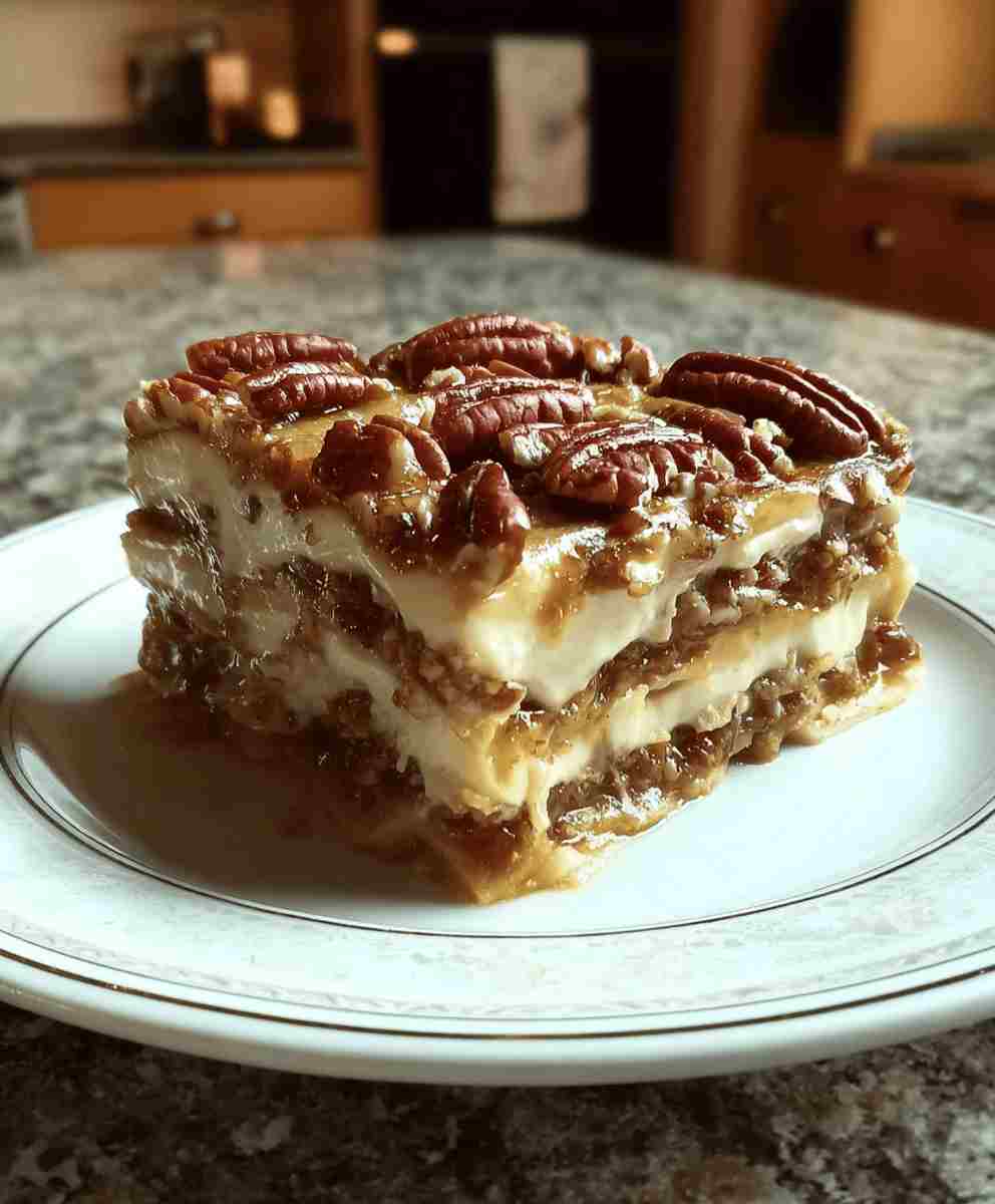 Pecan Pie Lasagna Decadent No Bake Dessert Recipe