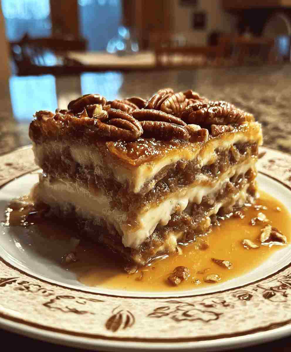 Pecan Pie Lasagna Decadent No Bake Dessert Recipe