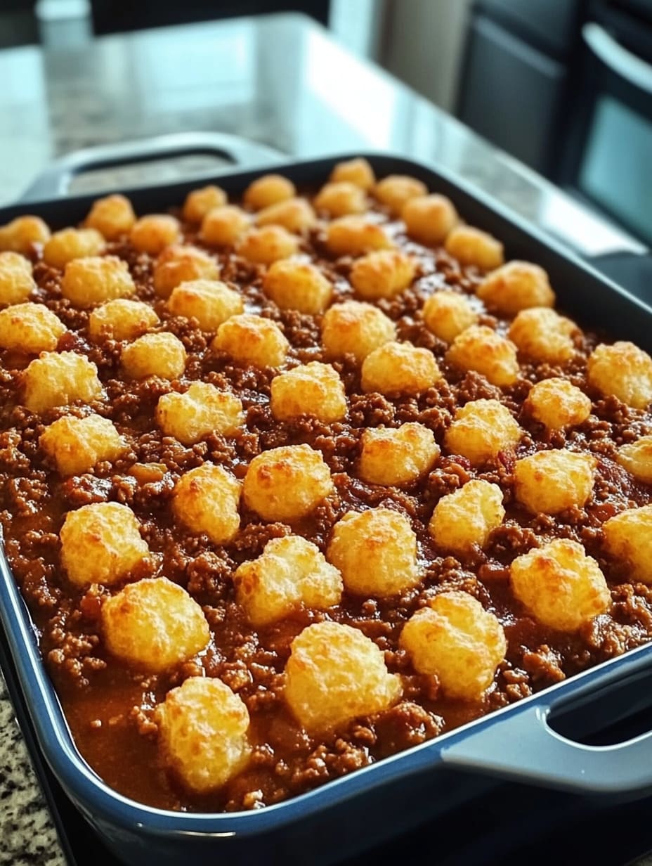Tater Tot Sloppy Joe Casserole
