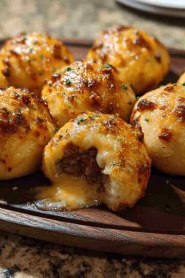 Garlic Parmesan Cheeseburger Bombs