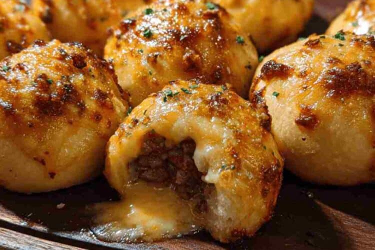 Garlic Parmesan Cheeseburger Bombs