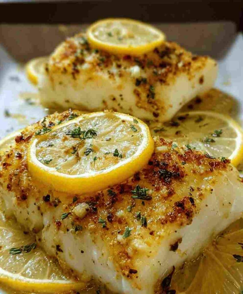Baked Cod with Lemon and Garlic