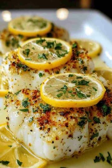 Baked Cod with Lemon and Garlic