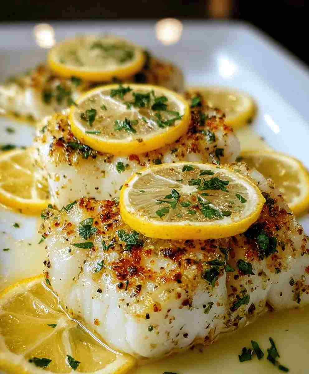 Baked Cod with Lemon and Garlic