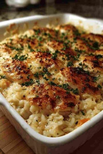 No Peek Chicken Rice Casserole