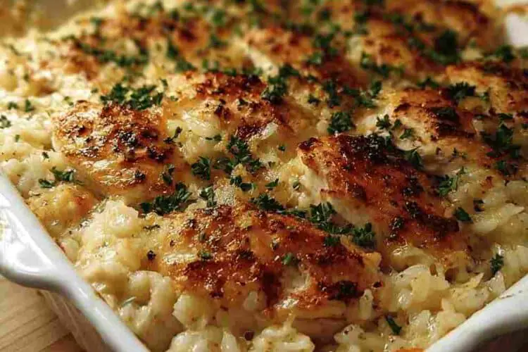 No Peek Chicken Rice Casserole