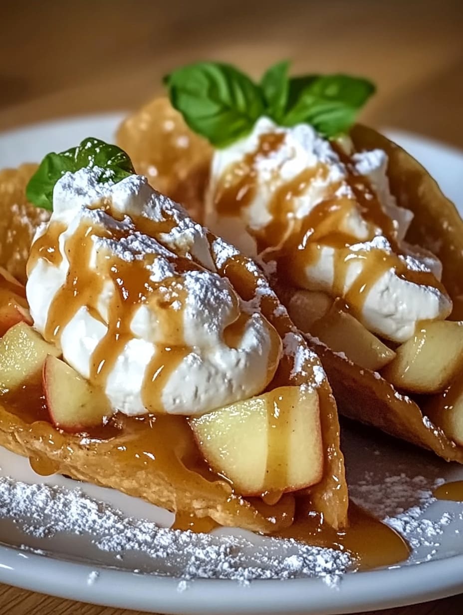 Apple Cheesecake Tacos