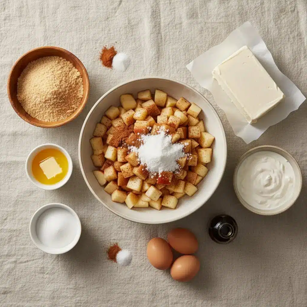 Apple Pie Stuffed Cheesecake ingredients