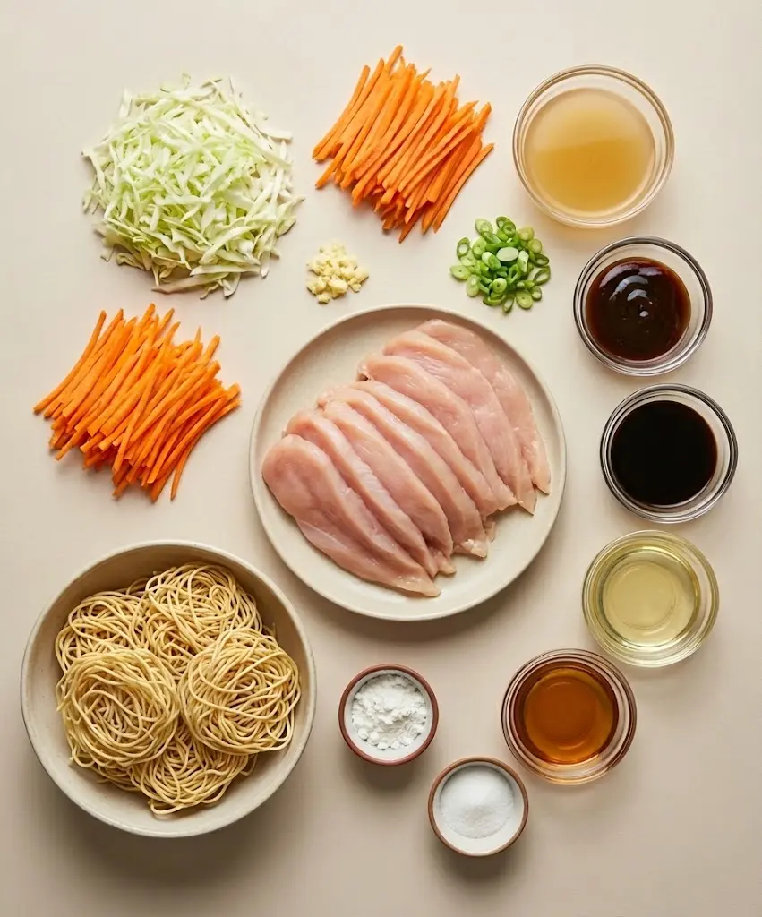 Baked Chicken Chow Mein ingredients