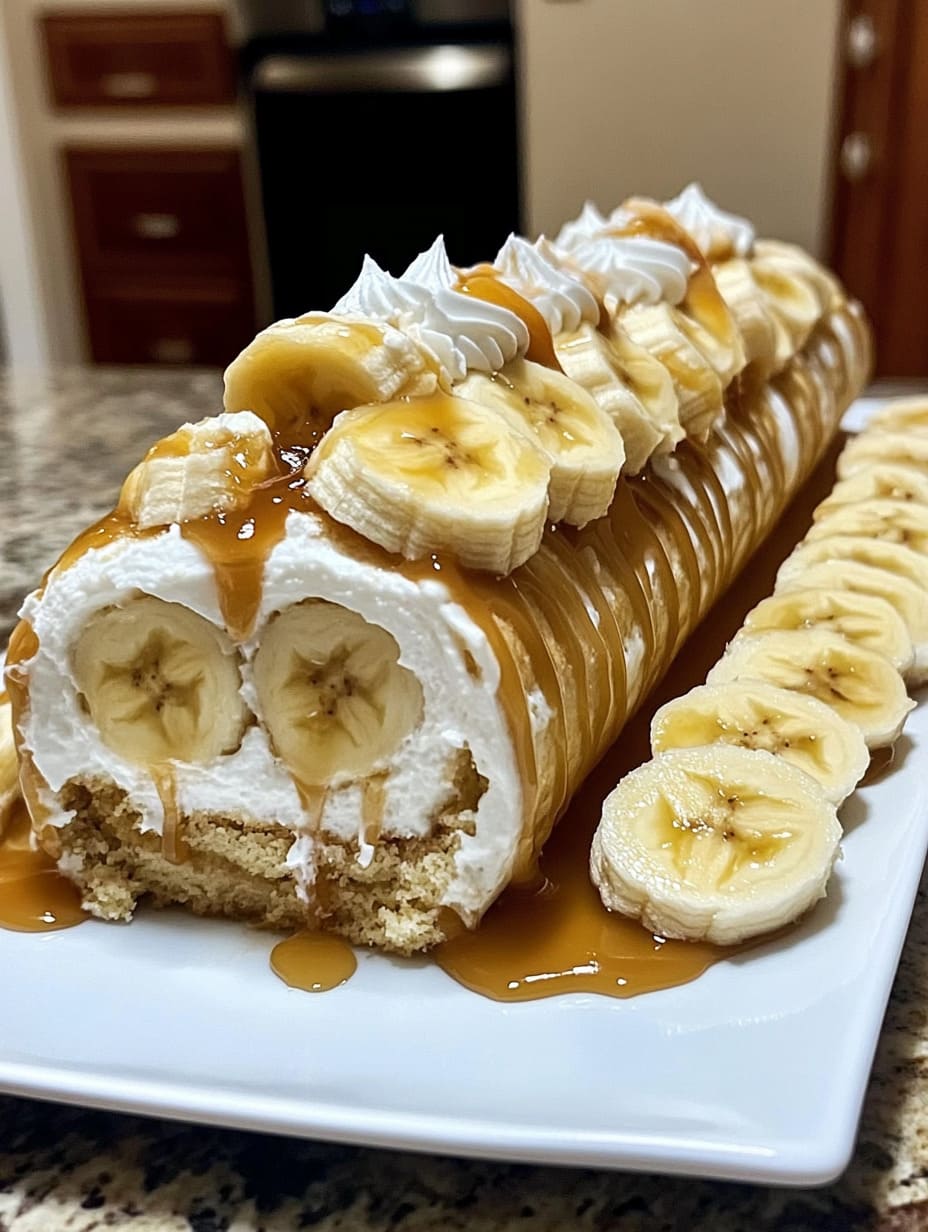 Banana Caramel Roulade