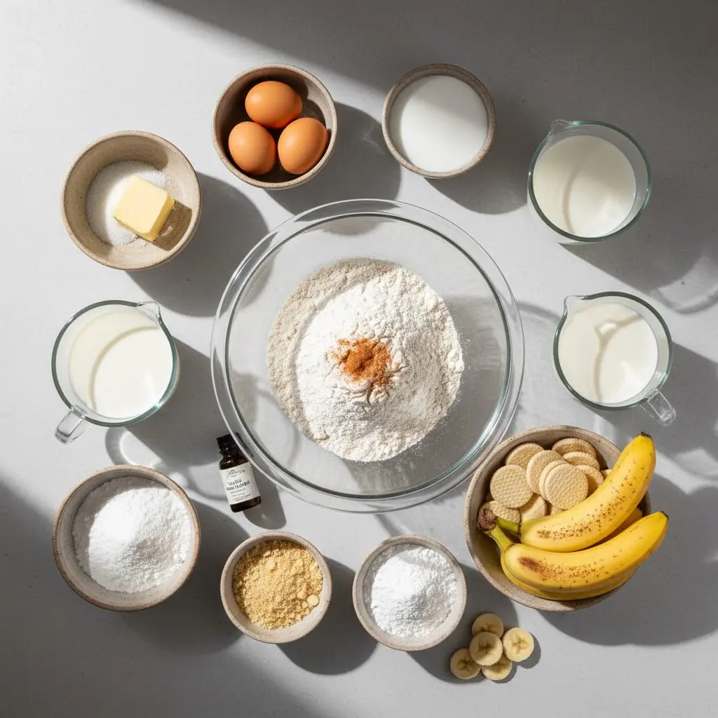 Banana Pudding Tres Leches Cake ingredients