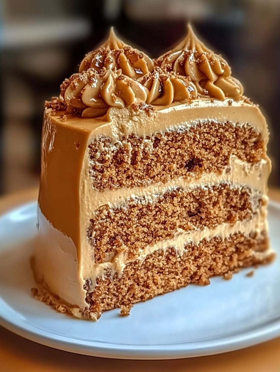 Biscoff Cookie Butter Cake with Cream Cheese Filling