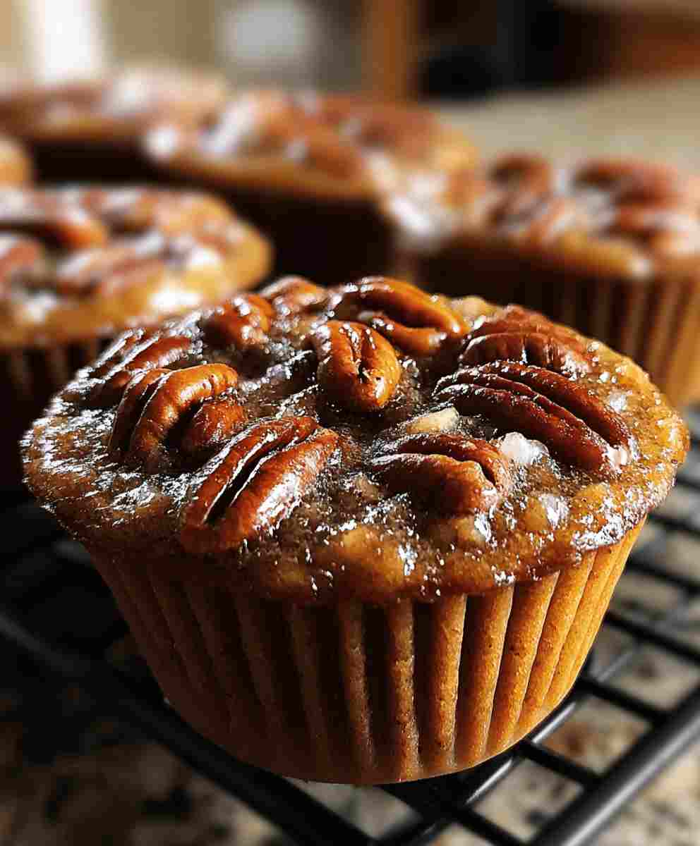 Bourbon Pecan Pie Muffins