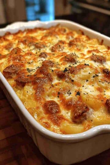 Cheese Potato and Smoked Sausage Casserole