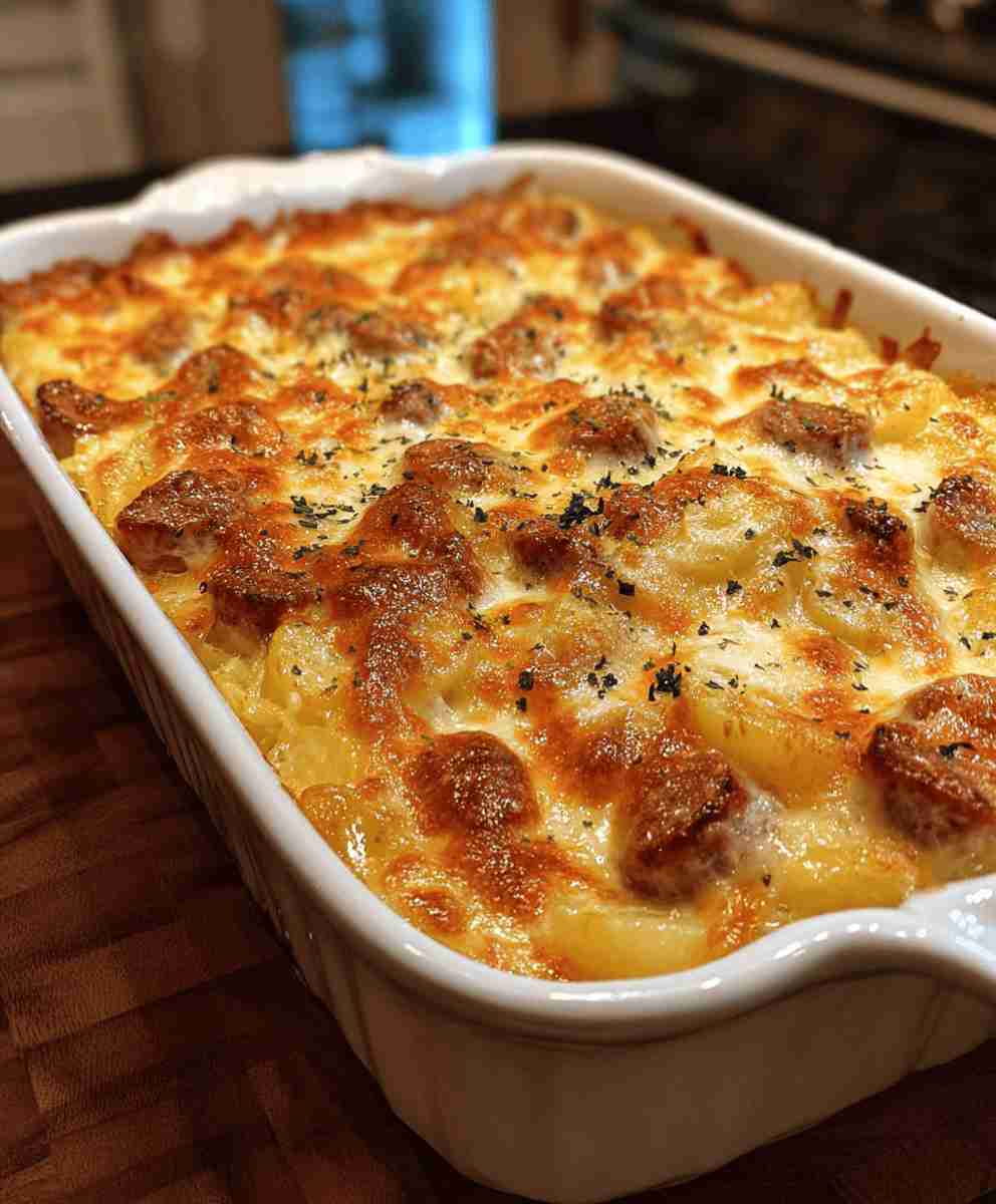 Cheese Potato and Smoked Sausage Casserole