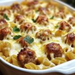 Cheesy Meatball Pasta Bake