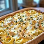 Chicken Alfredo Tortellini Casserole