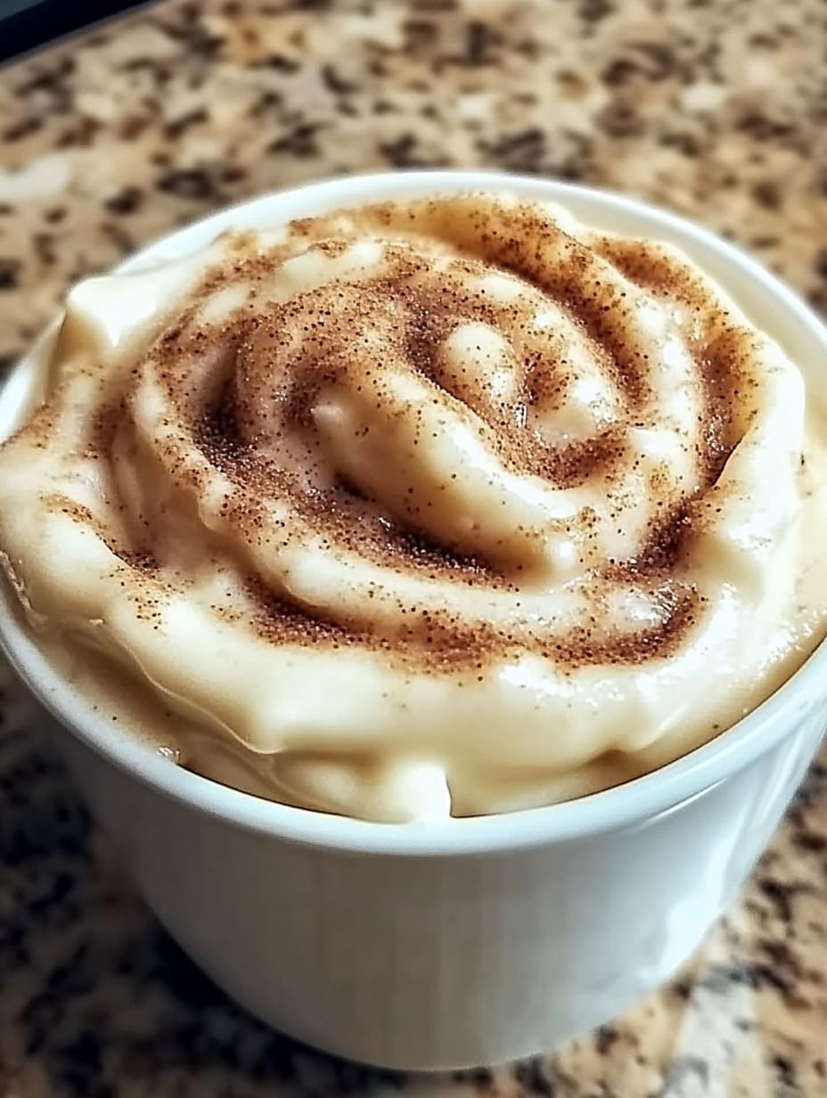 Cinnamon Roll Cottage Cheese Mug Cake