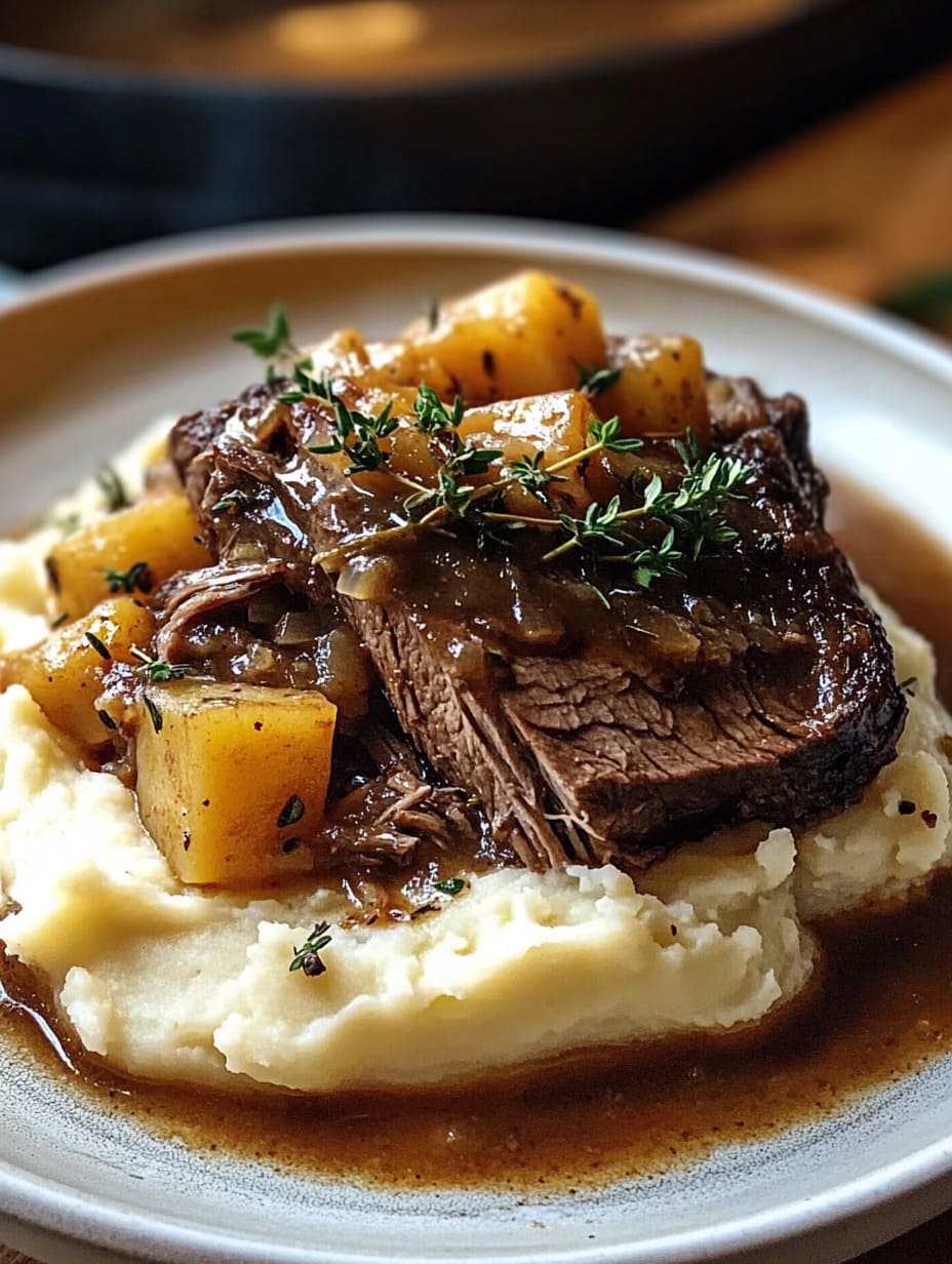 Classic Pot Roast with Mashed Potatoes
