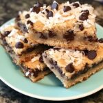 Coconut Toffee Chocolate Chip Cookie Bars