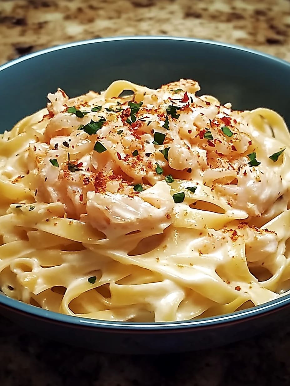 Crab Fettuccine Alfredo