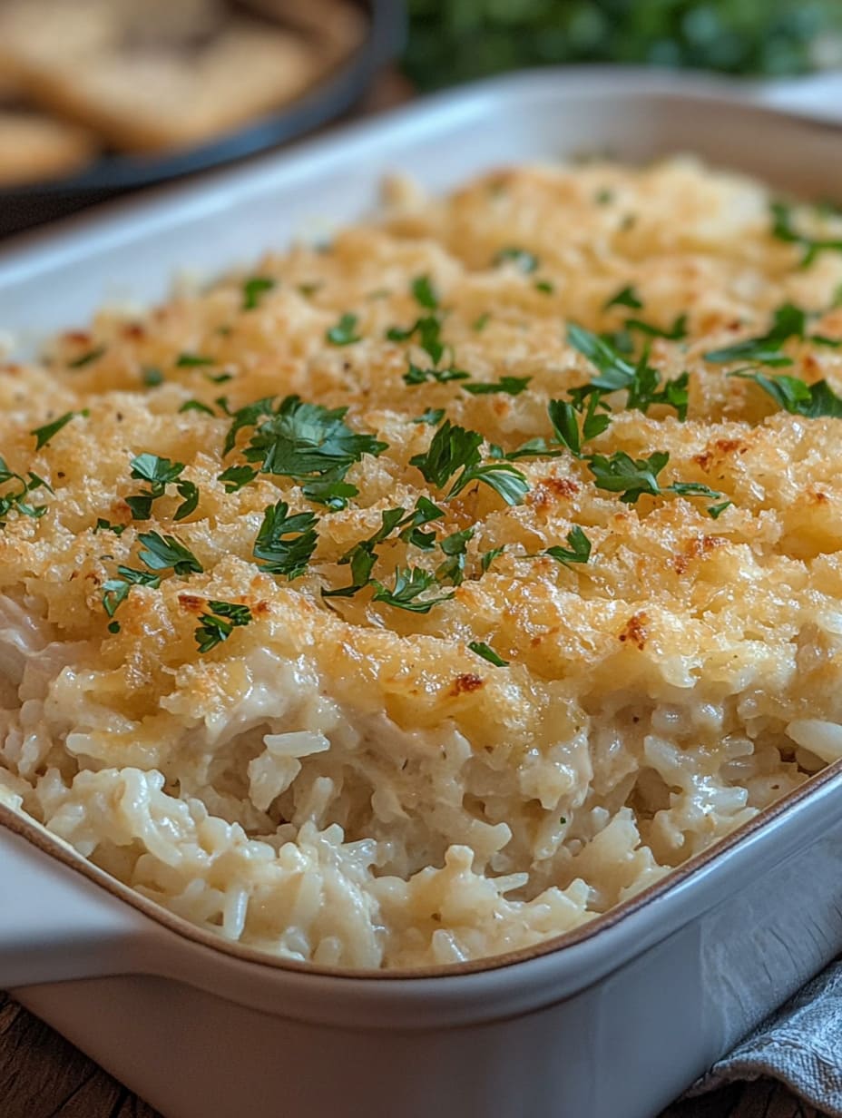 Creamy Angel Chicken Rice Casserole