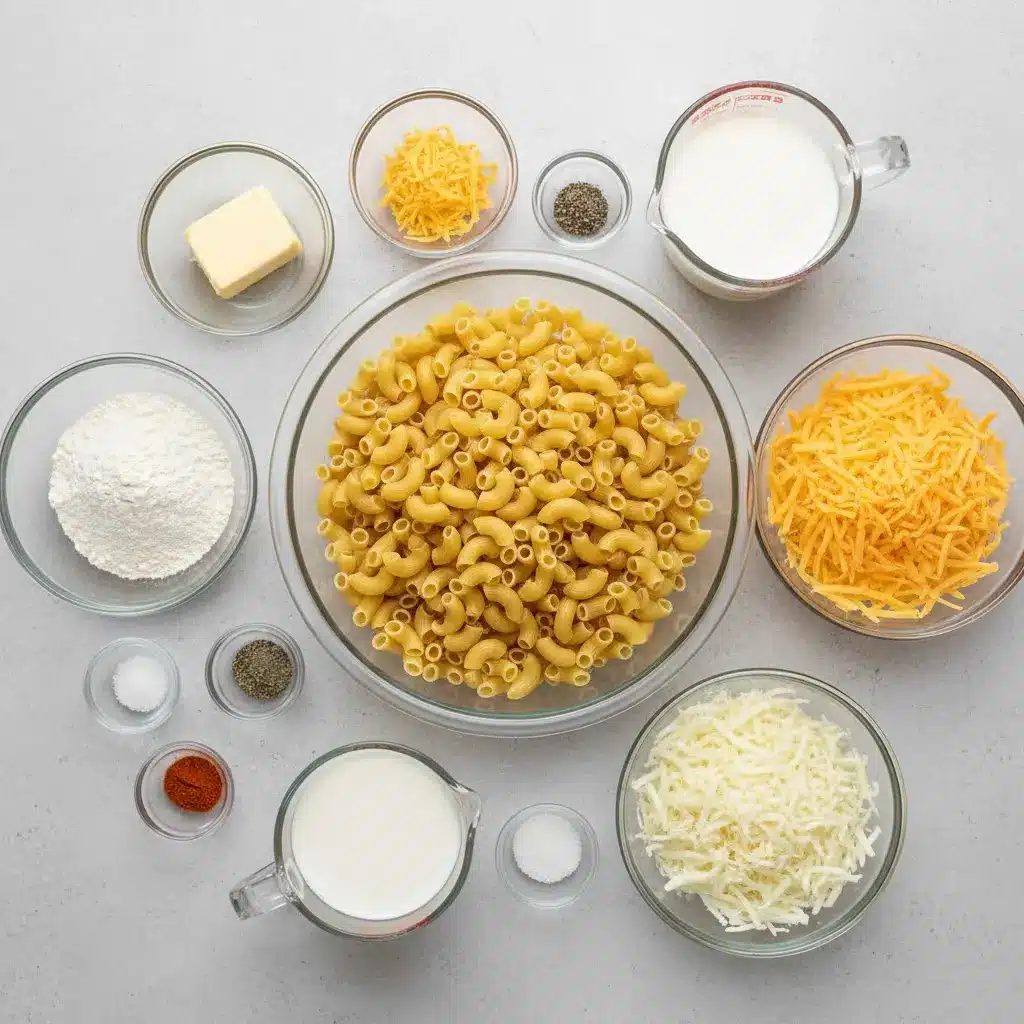 Creamy Baked Mac and Cheese Recipe ingredients