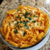 Creamy Buffalo Chicken Pasta with Garlic Parmesan