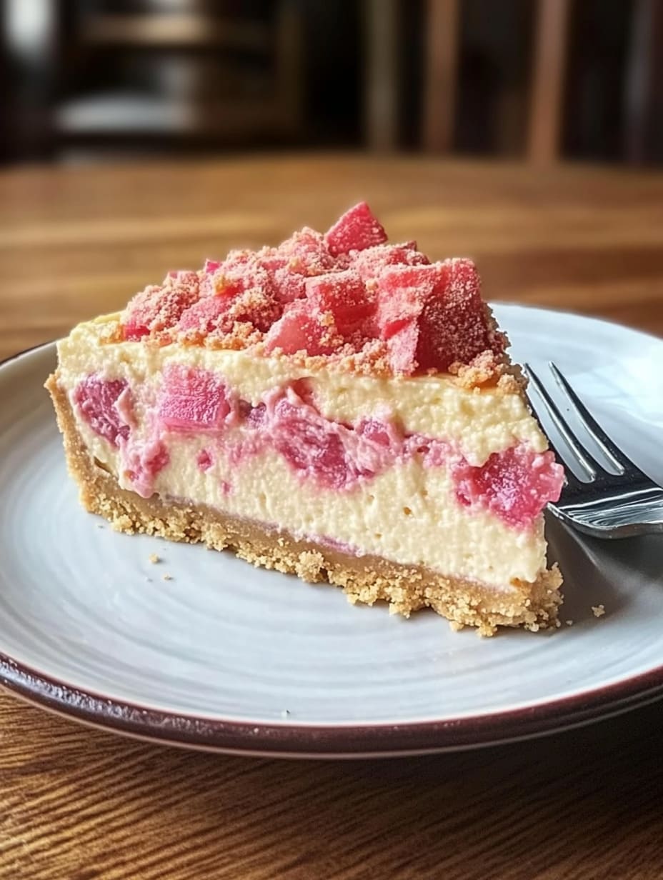 Creamy Rhubarb Cheesecake