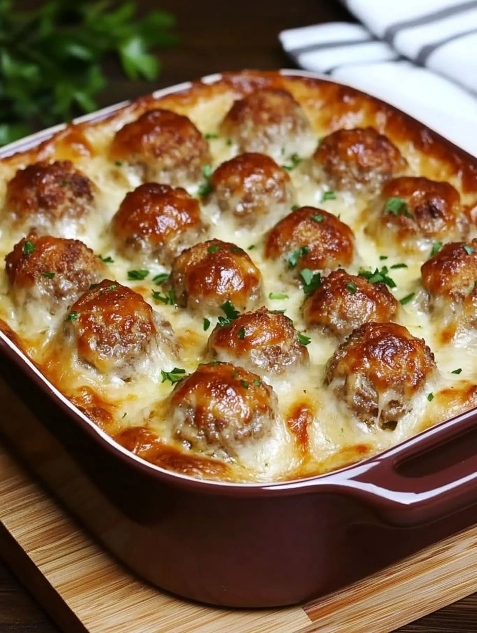Dump and Bake Meatball Casserole