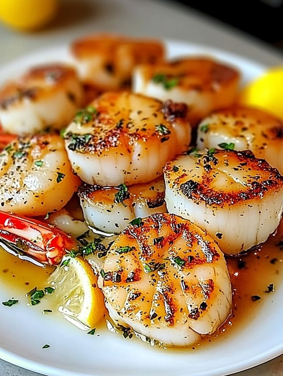 Garlic Butter Lobster and Scallops