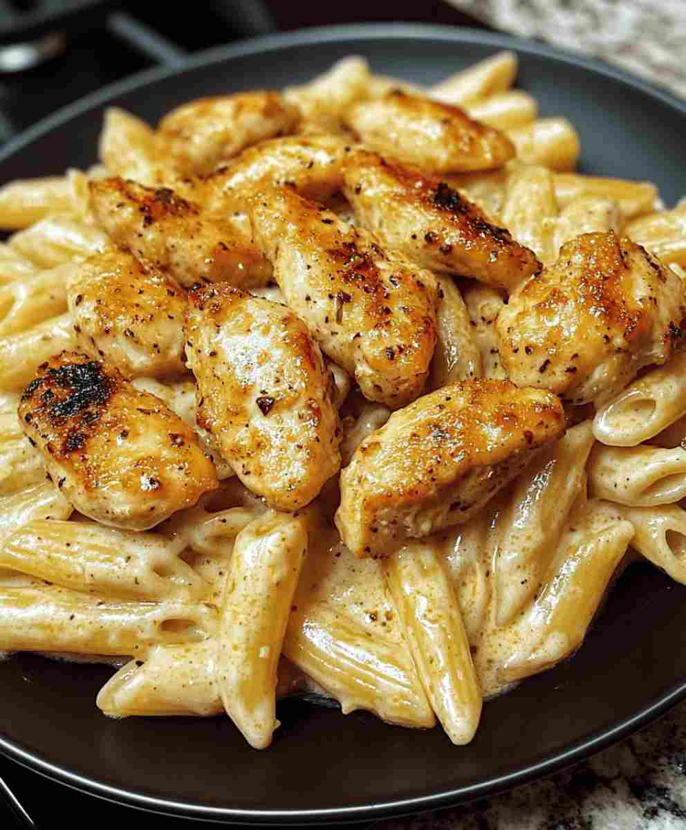 Garlic Butter Penne with Lemon Chicken Alfredo