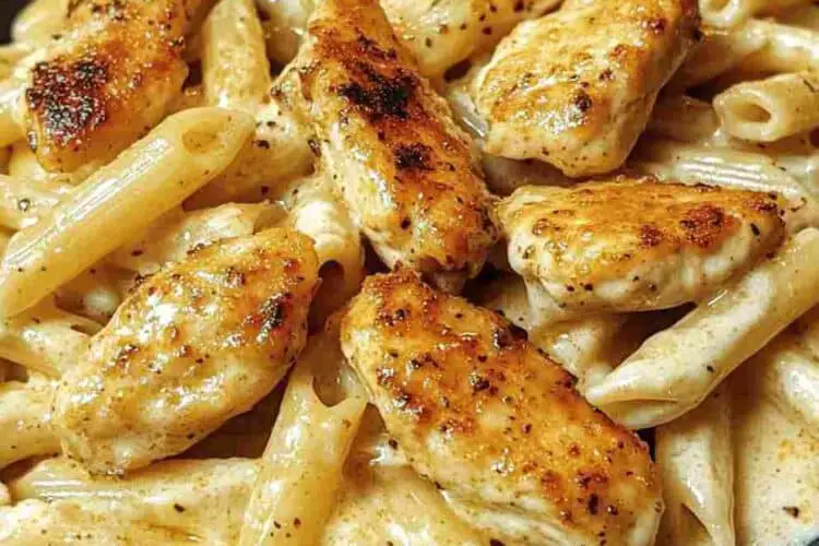 Garlic Butter Penne with Lemon Chicken Alfredo