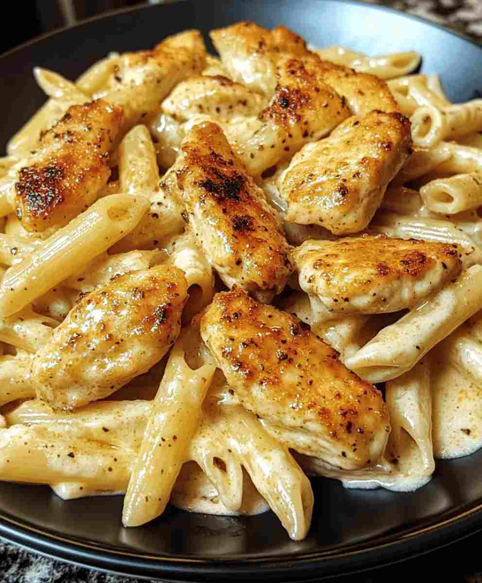 Garlic Butter Penne with Lemon Chicken Alfredo