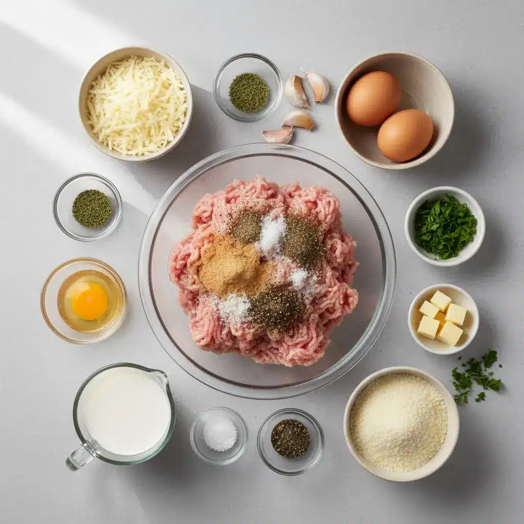 Garlic Parmesan Chicken Meatloaf ingredients