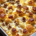 Golden Biscuit & Sausage Breakfast Casserole