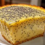Homemade Lemon Poppy Seed Pudding Cake